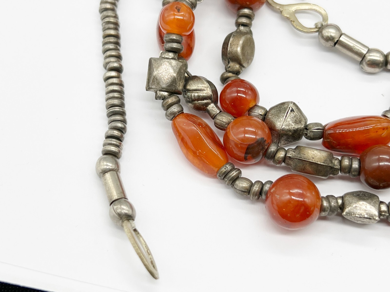 VINTAGE SOLID SILVER SCOTTISH AGATE 3 ROW LADIES … - image 4