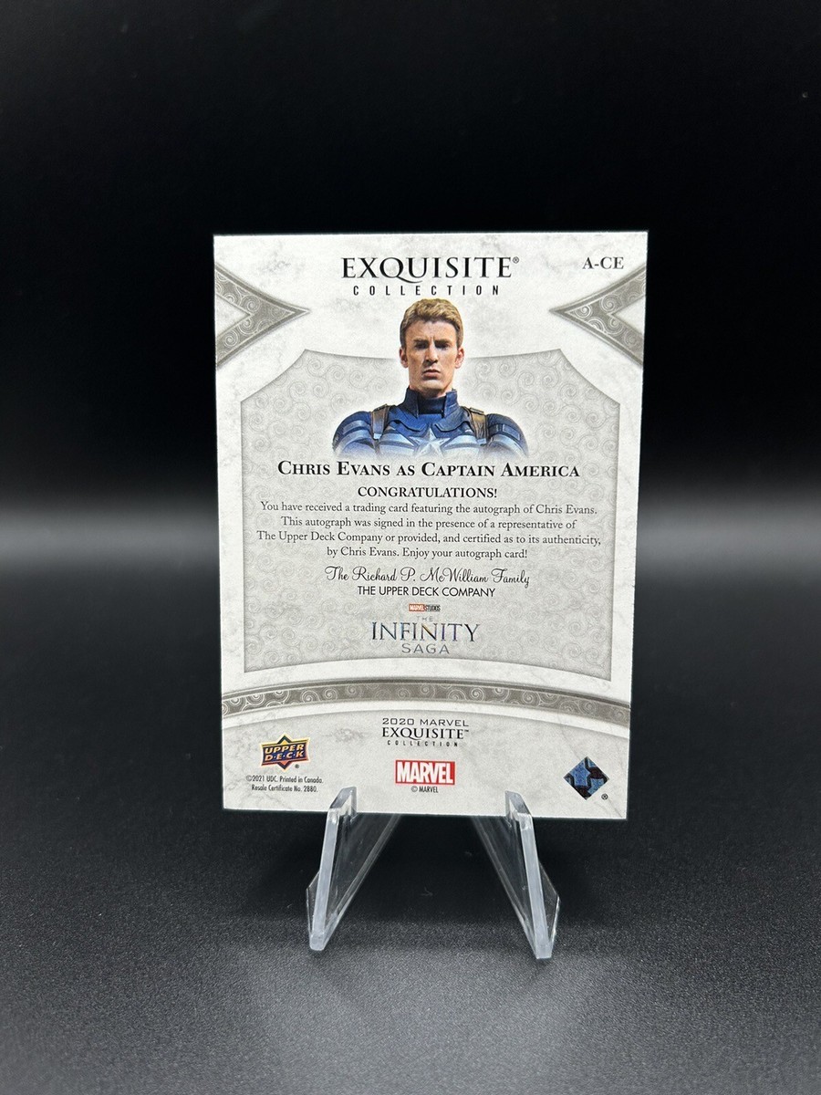 2020 Upper Deck Marvel EXQUISITE #/35 AUTO Chris Evans