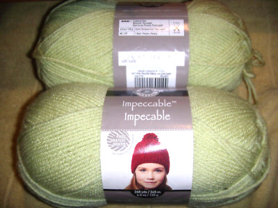 NEW LOOPS & THREADS IMPECCABLE LIME GREEN YARN TAPESTRY,KNITTING, CROCHET 9 OZ