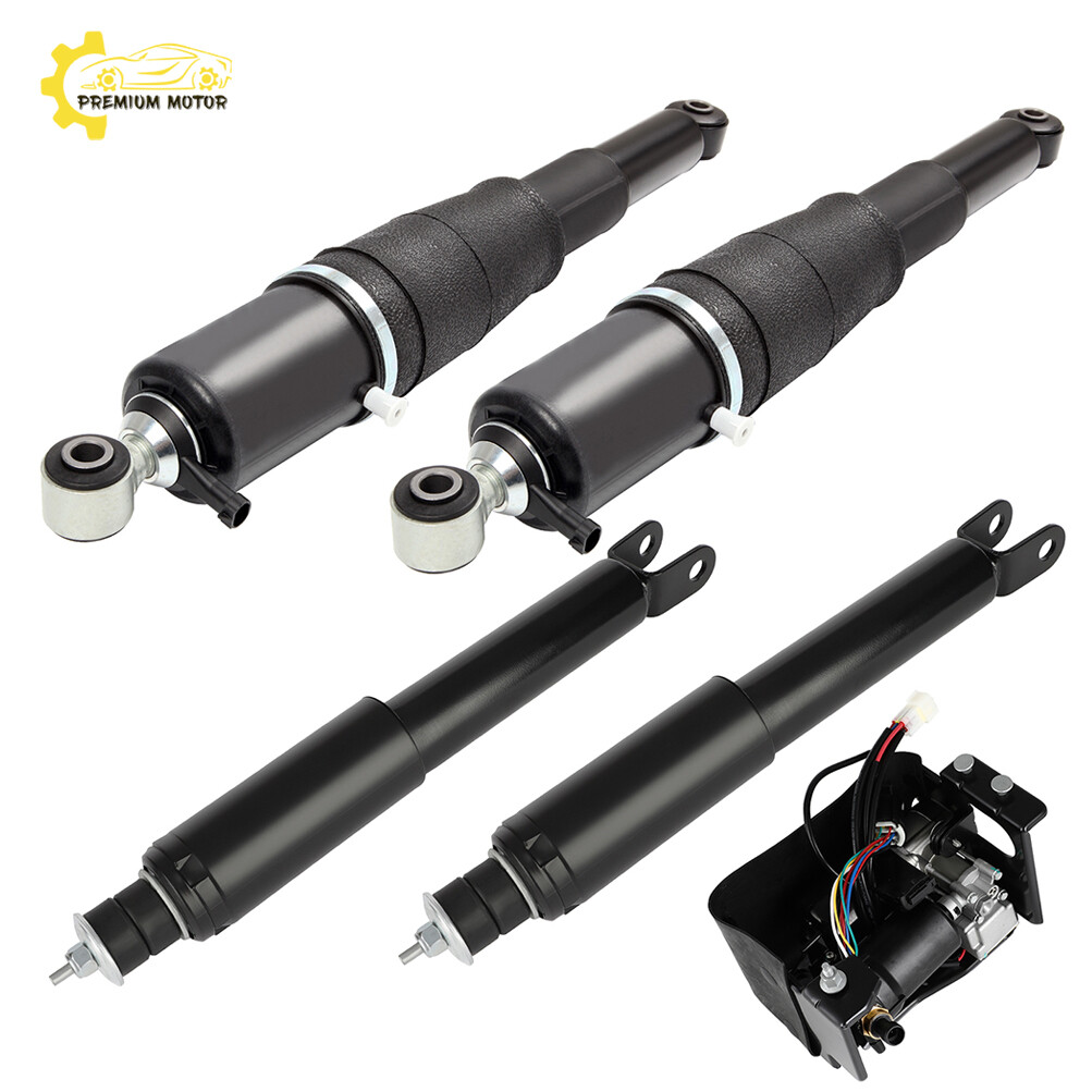 5 Front Rear Air Suspension Shock Air Compressor For Cadillac Escalade GMC Yukon