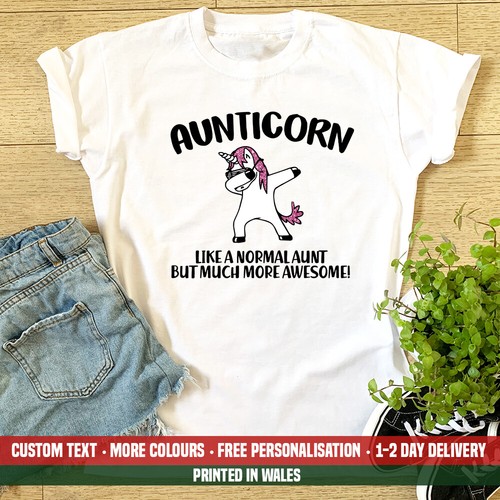 Ladies Aunticorn T Shirt Funny Unicorn 