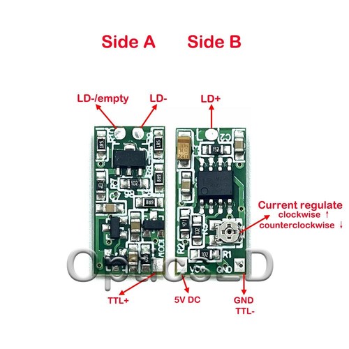 532nm-638nm-658nm-808nm-940nm-980nm-1064nm Laser Diode PCB Driver 150mA with TTL - Picture 2 of 7