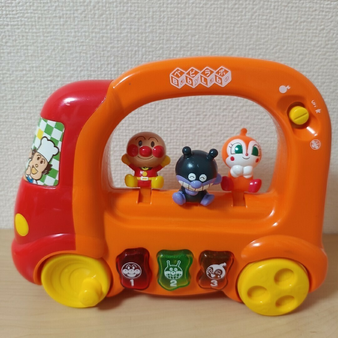 Anpanman Baby Lab Melodía Autobús Sonido Juguete Japón Música Rodante Luz Probada