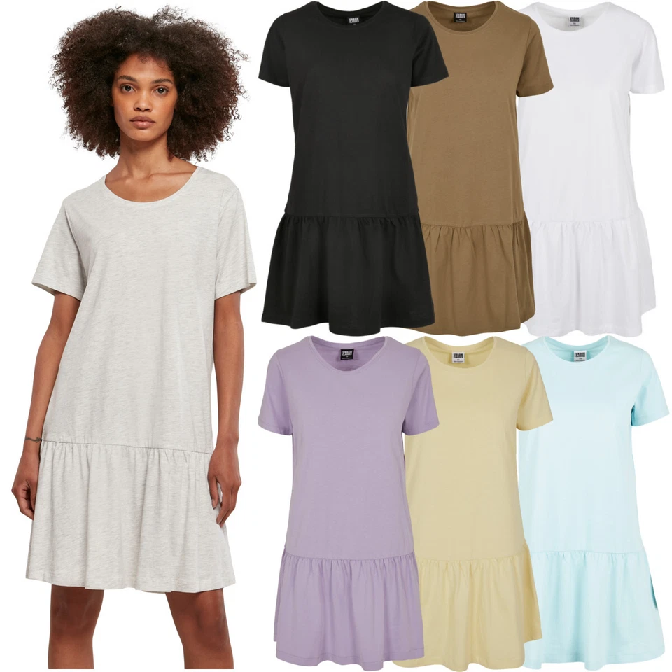 Urban Classics Tee Dress Femme Robe T-Shirt Coupe Large En Jersey 180 gsm - Photo 1/1
