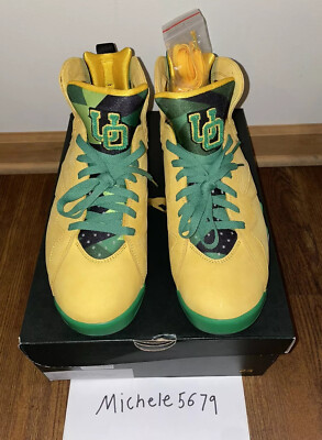 Nike Air Jordan 7 Oregon Ducks University Of Oregon PE Sample Size 11.5 Used | eBay
