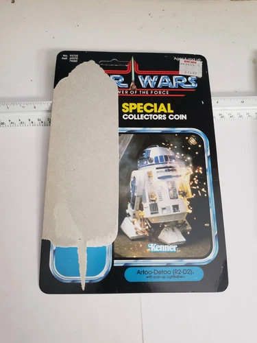 Vintage R2D2 Pop-up Lightsaber Last 17 Cardback Star Wars Unpunched has POP