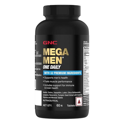 GNC Mega Men One Daily Multivitamin 60 Tablets Supports Muscle Function Boost