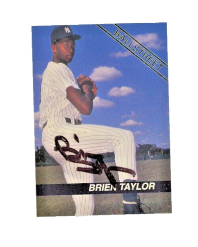 BRIEN TAYLOR autograph 1992 Ballstreet Baseball Cards NY Yankees 25 FREE Cards