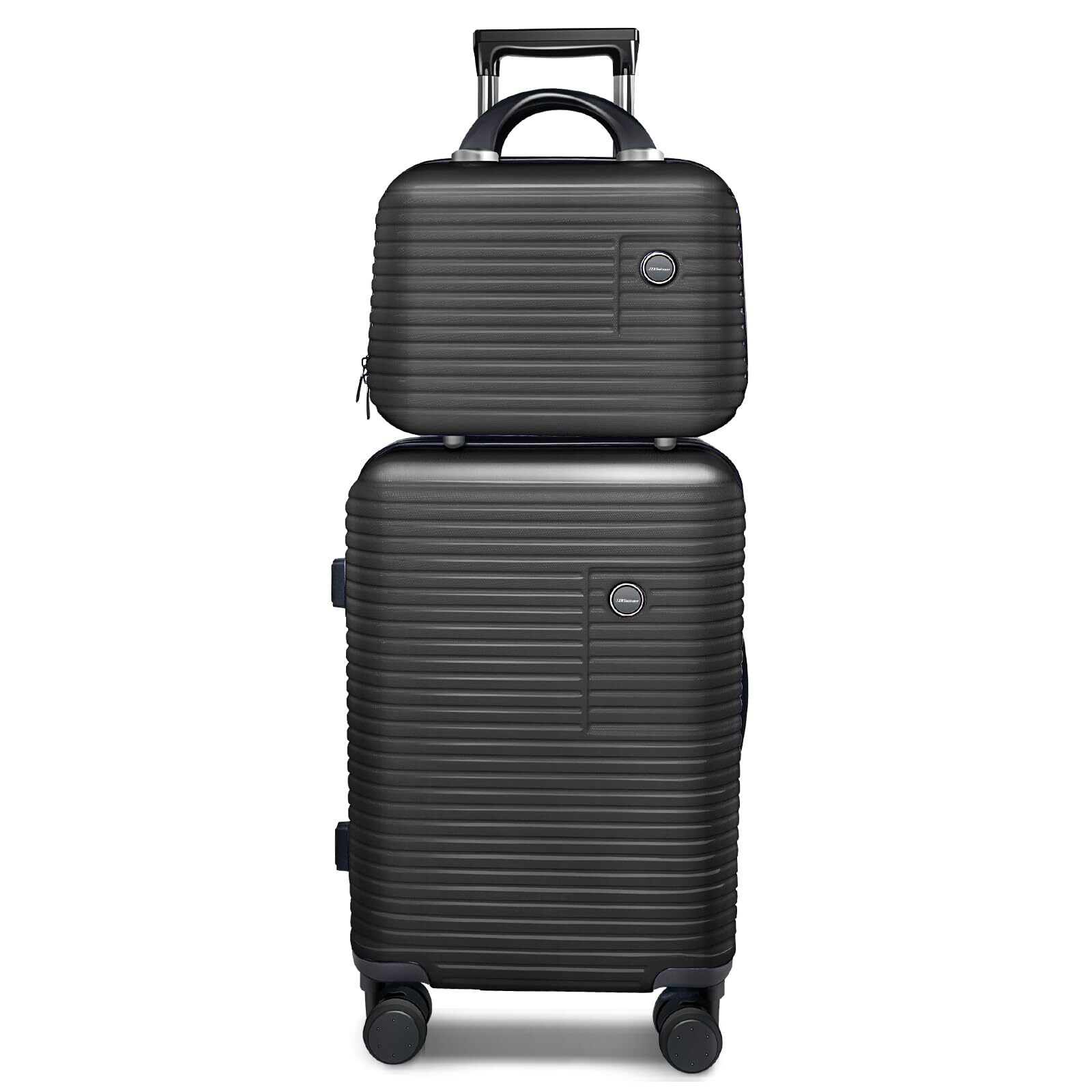 Carry On Luggage Sets 2 Piece, PC+ABS Hardside Suitcases with Spinner Wheels ...-image