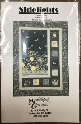 Sidelights - 46.5  x 62.5  Quilt Pattern - Mountainpeek Creations #302