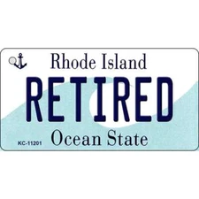 Retired Rhode Island License Plate Tag Novelty Key Chain KC-11201