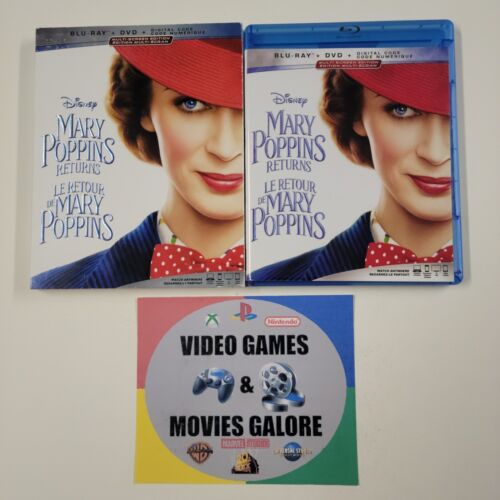 Mary Poppins Returns (Blu-ray/DVD 2 Disc Set) VERY GOOD DISC NEAR MINT SEE DESCR - Picture 1 of 4