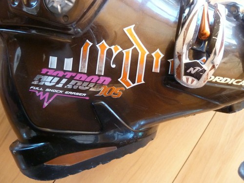 NORDICA HOT ROD 105 SKI BOOTS 24.0 MONDO SIZE MENS 6 WOMENS 7 SHELL 285mm BLACK - Picture 9 of 9