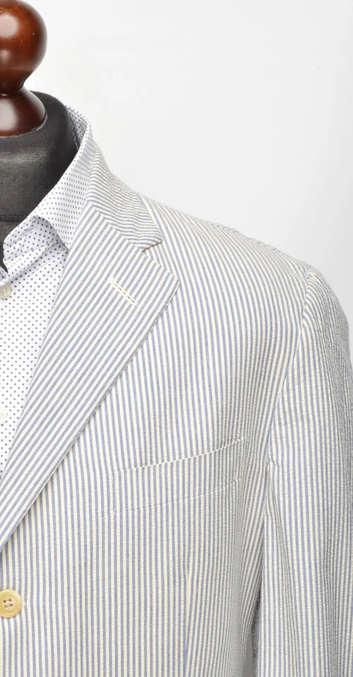 Polo Ralph Lauren Cotton Seersucker 3Btn Jacket EU 52R / UK,US 42R (Corneliani) Foto 3 de 4