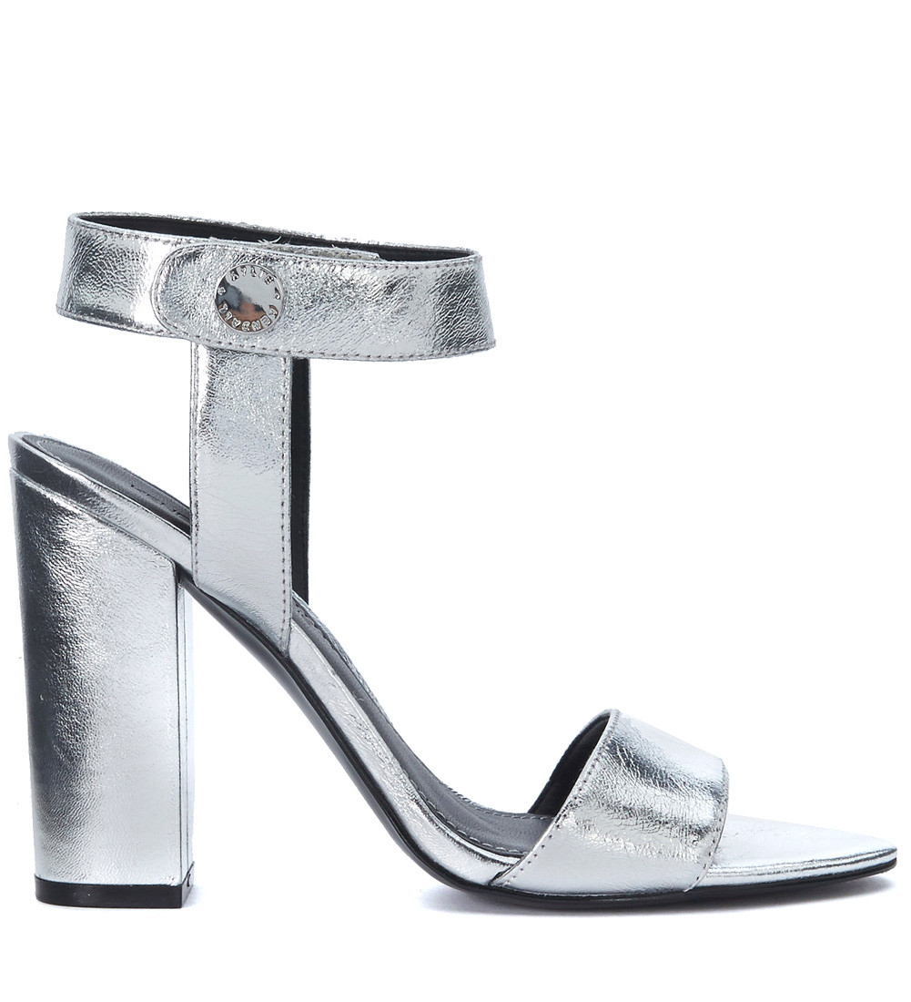 Kendall+Kylie Absatzsandalen Rowan in Leder Silber Kendall+Kylie Absatzsandalen Rowan in Leder Silber