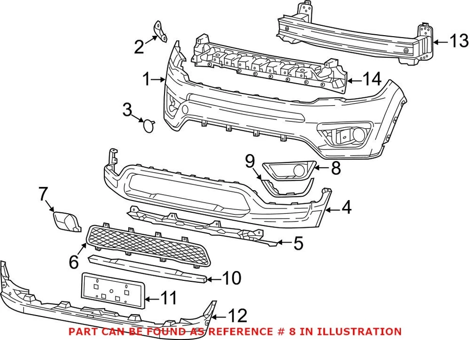 Bisel de luz antiniebla izquierda conductor delantero Mopar genuino OEM para Jeep Compass L4 B Foto 2 de 2
