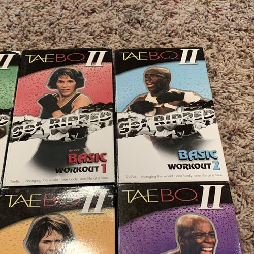 Taebo Get Ripped Box Set Tae-Bo II 2, 6 Tapes VHS Basic Advanced 8 - Picture 3 of 6