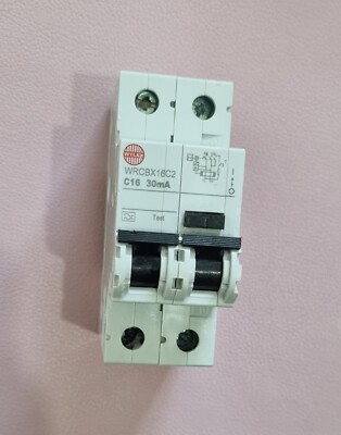 Wylex C16 16A 30mA 2-polig DP Direktanschluss RCBO Typ C WRCBX16C2 (G36)