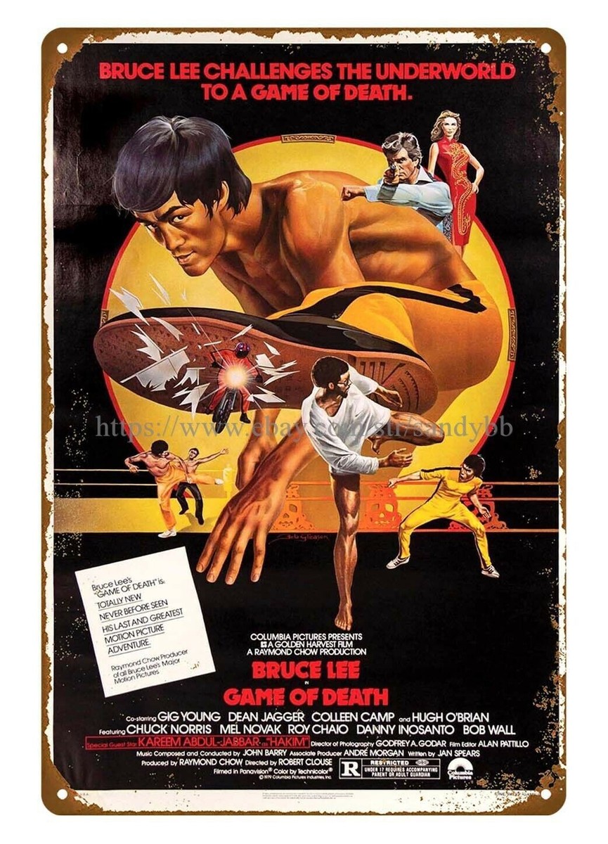 living room 1979 Bruce Lee martial arts film Game of Death poster