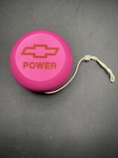 Vintage Promotional Pink Yo-yo  Chevrolet Power  Wood Great For Collector  s