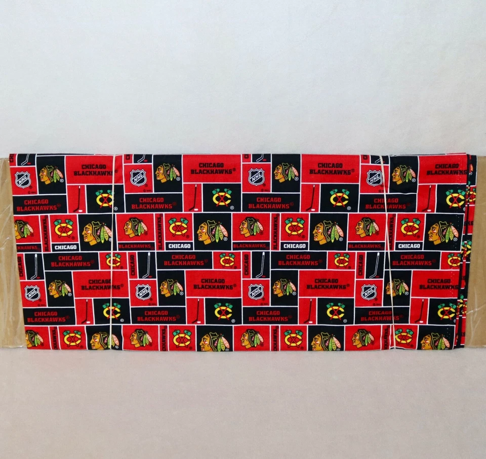 Chicago Blackhawks ~ Block Pattern NHL Cotton Fabric 1/4 Yard 9” X 44” New - Image 2 of 4
