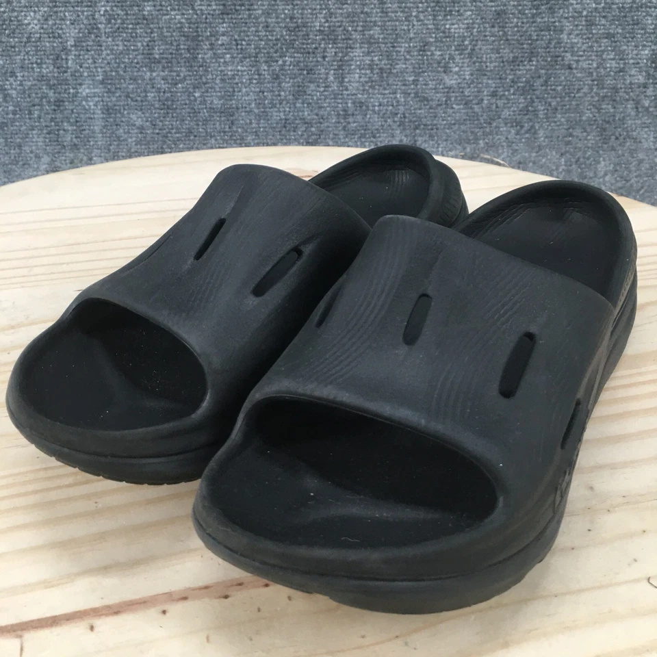 Sandalias Hoka One One Juveniles 4 Ora Deslizables Negro Goma Punta Abierta Cómodas Foto 4 de 4