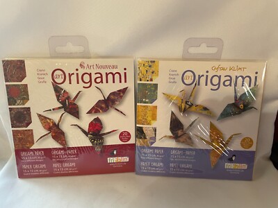 Fridolin Art Origami Kit Lot Of 2 crane art nouveau, Gustav Klimt