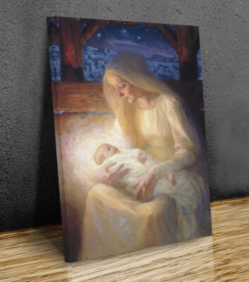 Albert Edelfelt Madonna mounted canvas print ready to hang