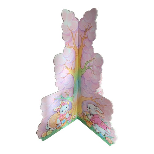 9” Pastel Sweet Bunny Rabbit Paper Easter Egg Tree - Tree Only - Picture 11 of 13
