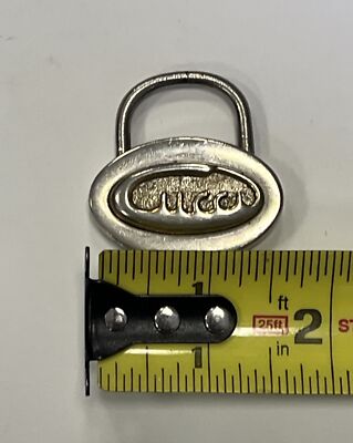 Vintage Gucci Silver & Goldtone Metal Padlock Key Chain Pendant