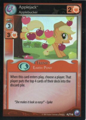 My Little Pony TCG - Applejack #F16 Rare Foil | eBay