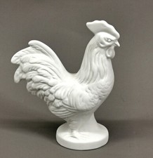 9924200 Wagner&Apel Porcelaine Figurine Coq Kiki Blanc H13cm