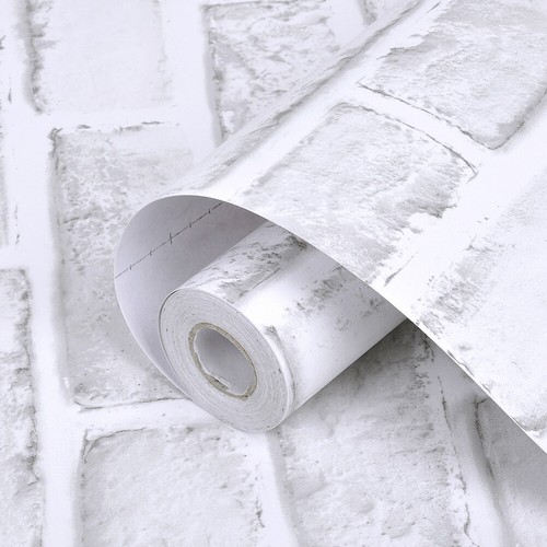 10M White Brick Self Adhesive Wallpaper Living Bedroom Stickers DIY