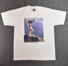 FOTL Native American Vintage Graphic Print Shirt White Tee Mens Large USA Best