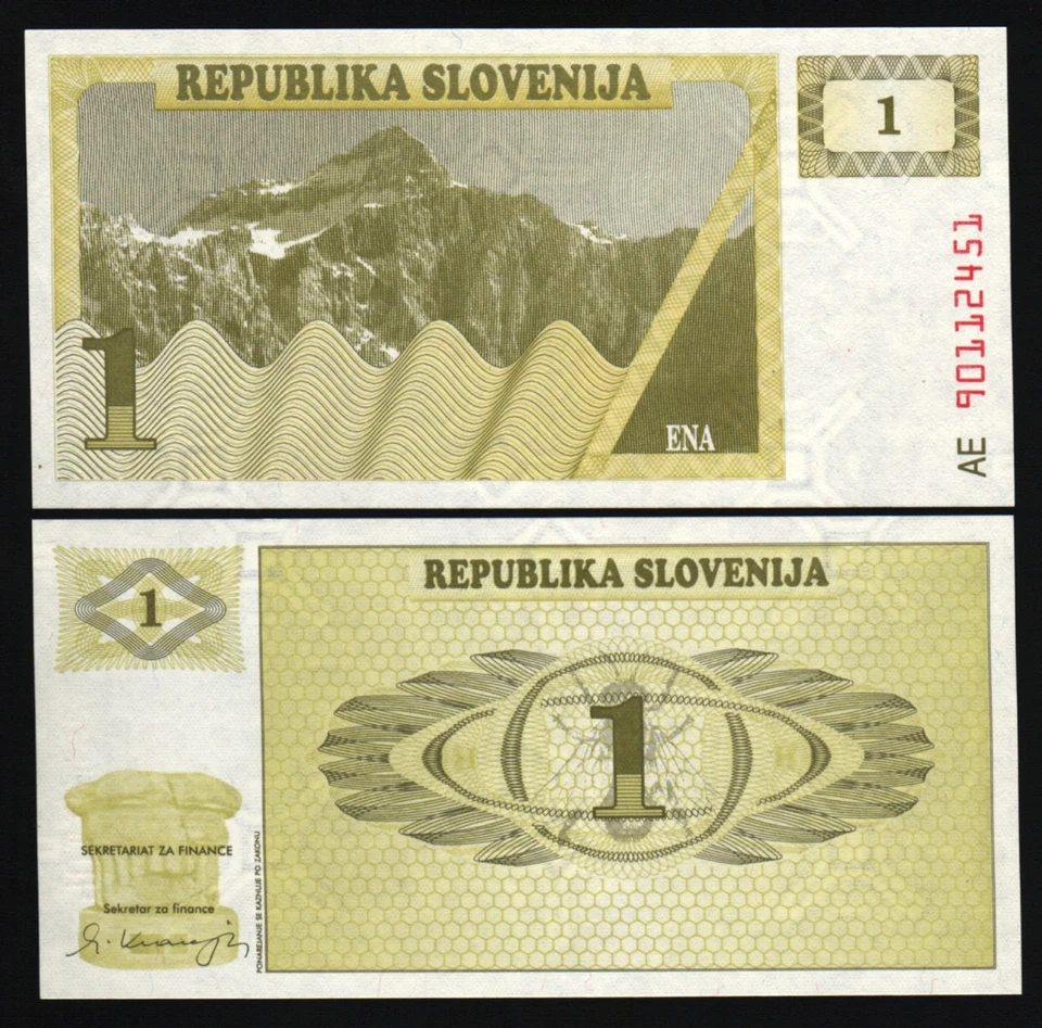 SLOVENIA 1 TOLARJEV P-1 1990 x 1000 Pcs Lot Brick 10 BUNDLE UNC PRE EURO EU NOTE - Image 3 of 4