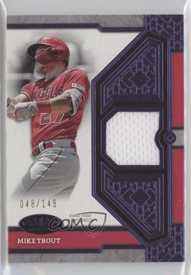 2024 Topps Tier One Tier One Relics Purple Foil 48/149 Mike Trout #T1R-MT 8c1