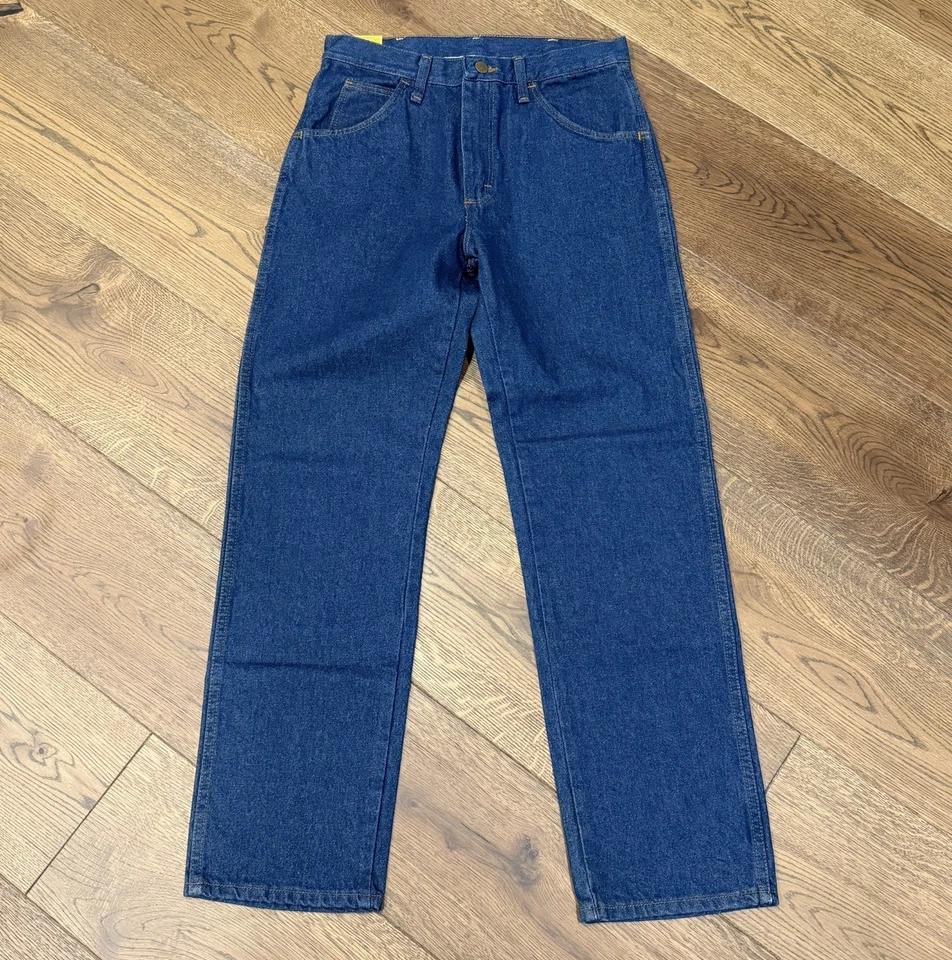 Rustler Men’s Straight Regular Fit Medium Wash Blue Denim Jeans 5-Pocket Zip - Image 1 of 4
