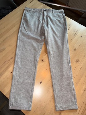 Lindbergh Anzughose Superflex Gr. XL slim fit Cropped Length grau