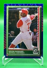 2025 Donruss Optic Baseball Deion Sanders Blue Velocity