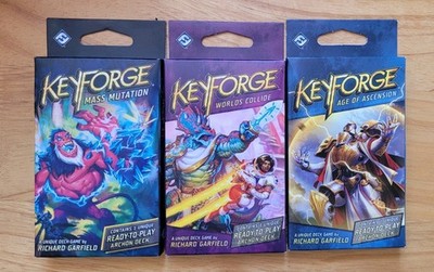 KeyForge Deck Lot Worlds Collide, Mass Mutation, Age of Ascension   Sealed/NEW