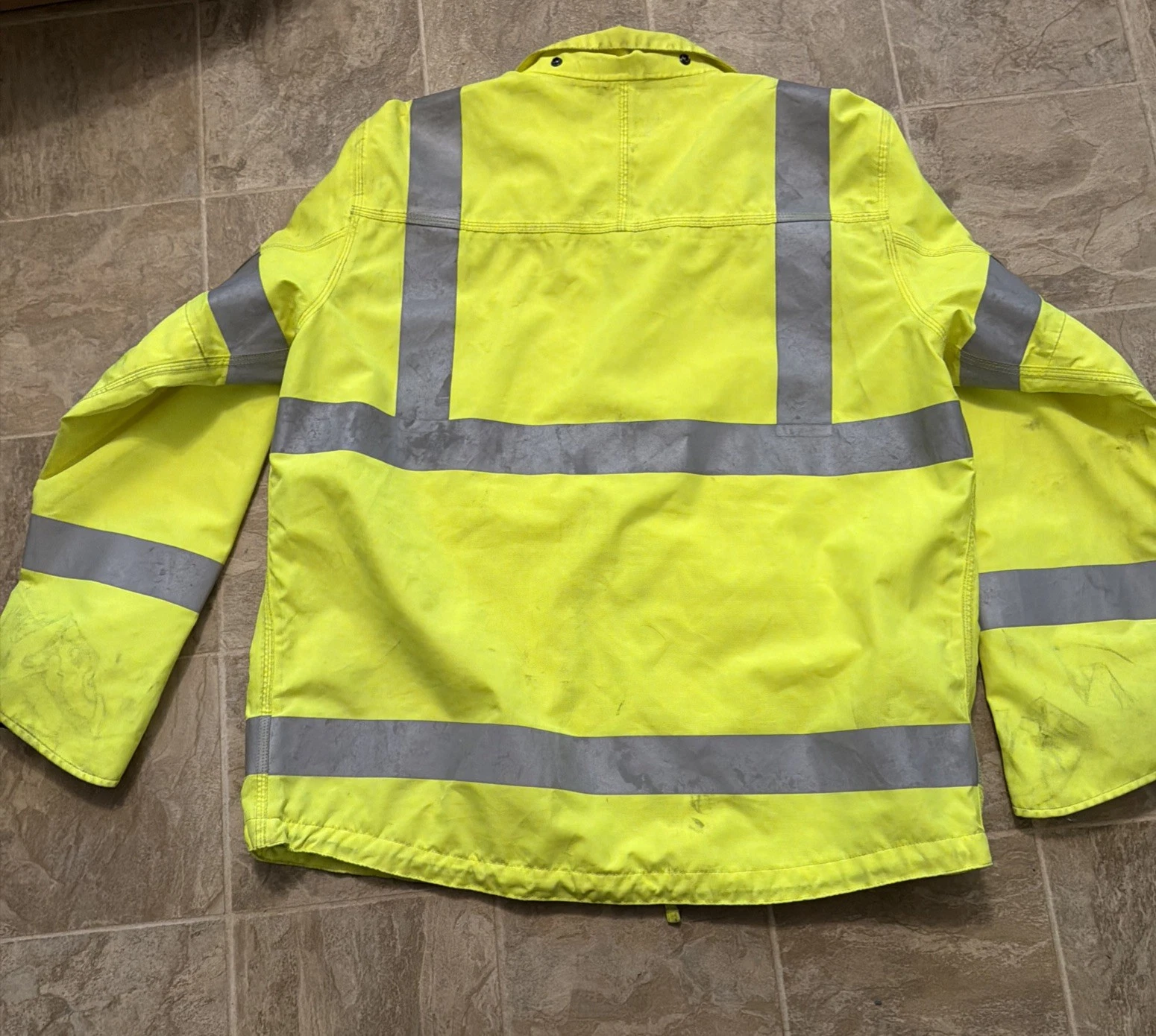 Carhartt Hi-Vis Reflective Safety Work Jacket Yellow/Black Sz M Class 3 Level 2 image 13