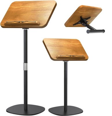 NAMON 2-in-1 Dual-use Floor  Desktop Book Stand, 100 Solid Wood, Height Adjus...