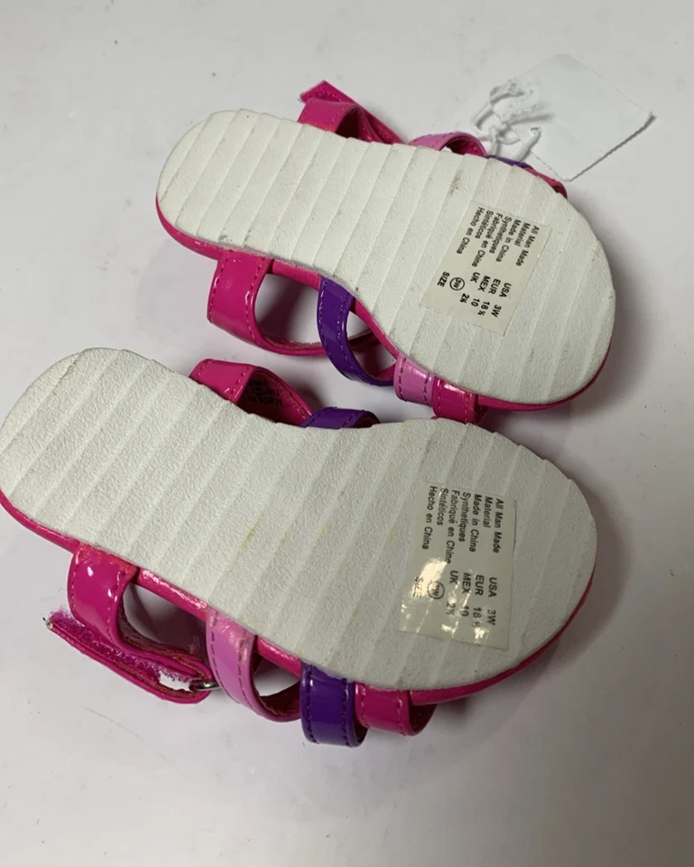 Zapatos Abby Sesame Street talla 3 púrpura/rosa/sandalias/zapatos para niños pequeños nuevos con etiquetas Foto 4 de 4