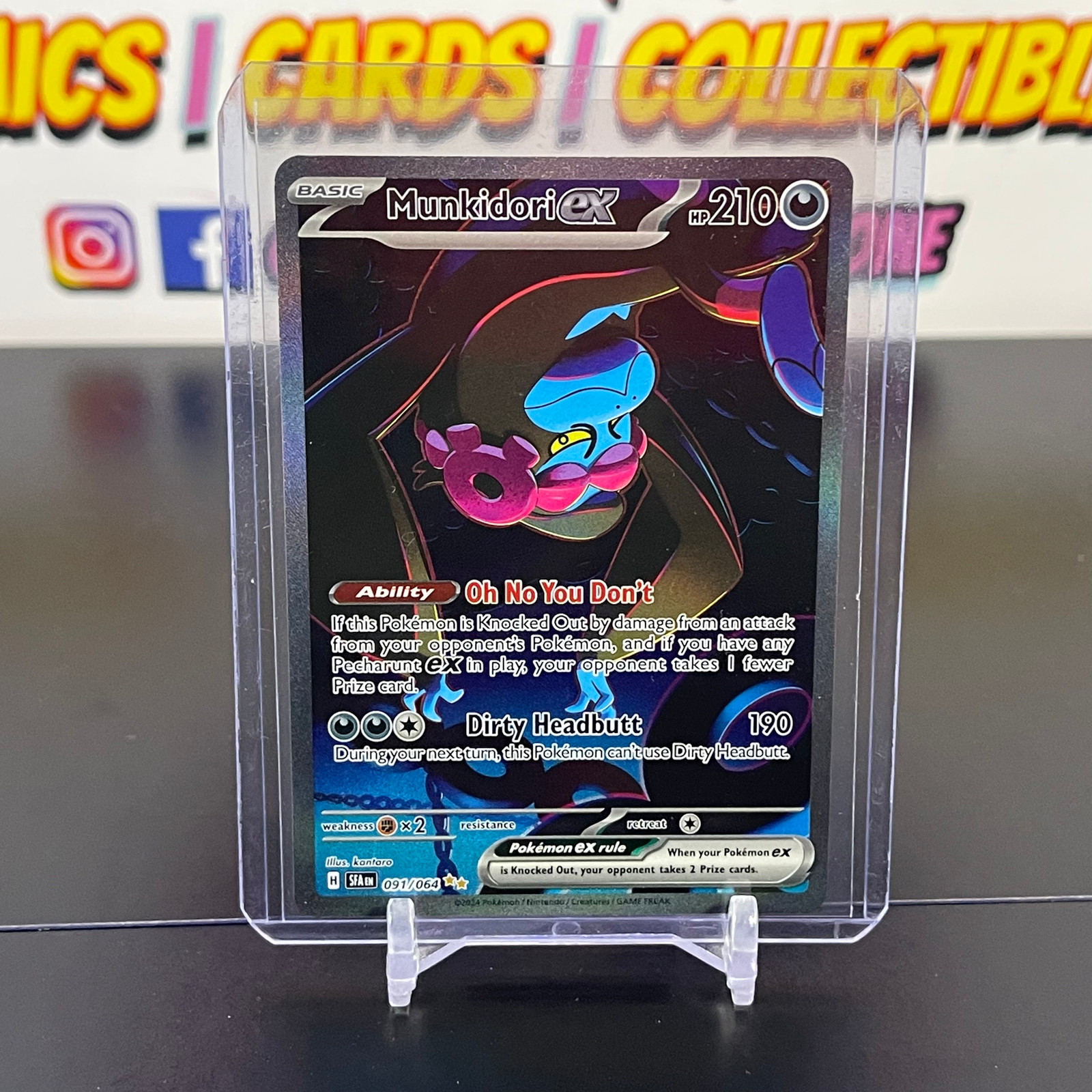 Munkidori EX 91/064 Pokemon Shrouded Fable - NM