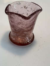 Very Unusual Terry Crider Pink Toothpick With Metal Flakes In Glass