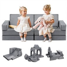 Modular Kids Play Couch,Sectional Toddler Sofa with Armrests,28D Sponge  Sho
