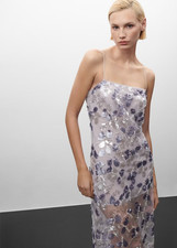 Mango Sequin Embroidered Dress