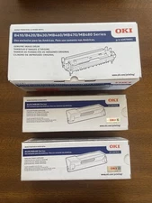 OKI Printer Image Drum B410 And 2 Ink Cartridges B420