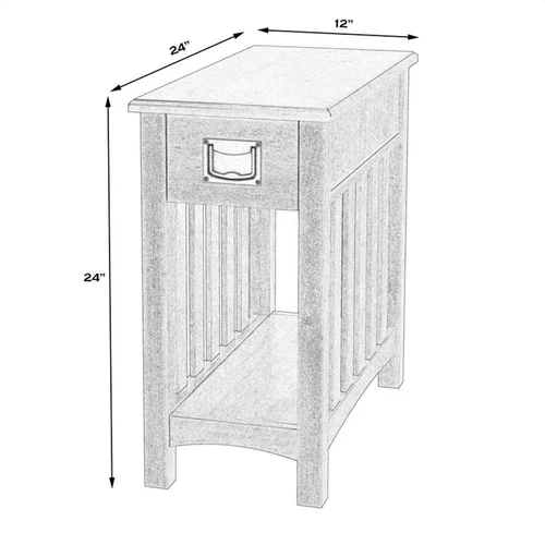 Butler Specialty Company Larina Shaker One Drawer Side Table - Antique Beige - Picture 8 of 8