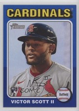 2024 Topps Heritage High Number Dark Blue Border Victor Scott II #667 10q9